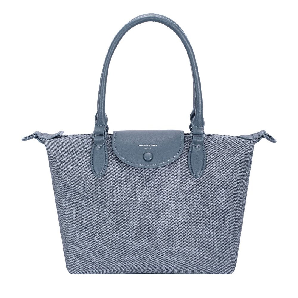 David Jones Paris Women Fashion Medium Shoulder Tote Crossbody Bag - Bering Sea